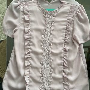 Elegant Lilac Blouse Womens